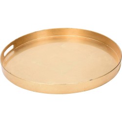 BANDEJA REDONDO ORO 46X4CM