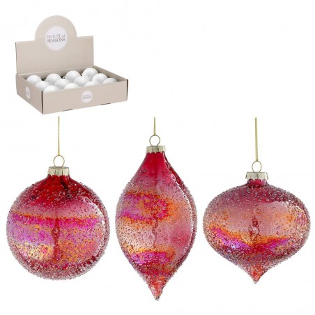 BOLA CRISTAL ROJA 10CM