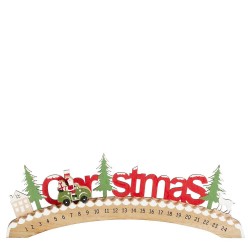 CALENDARIO ADVIENTO CHRISTMAS 39X14CM