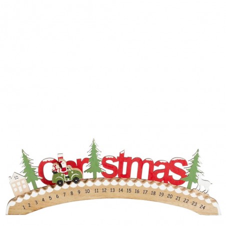 CALENDARIO ADVIENTO CHRISTMAS 39X14CM