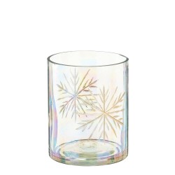PORTAVELA CRISTAL COPO DE NIEVE 11X9CM