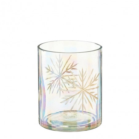 PORTAVELA CRISTAL COPO DE NIEVE 11X9CM