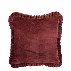 COJÍN VELVET ROJO OSCURO 45X45CM