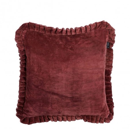 COJÍN VELVET ROJO OSCURO 45X45CM