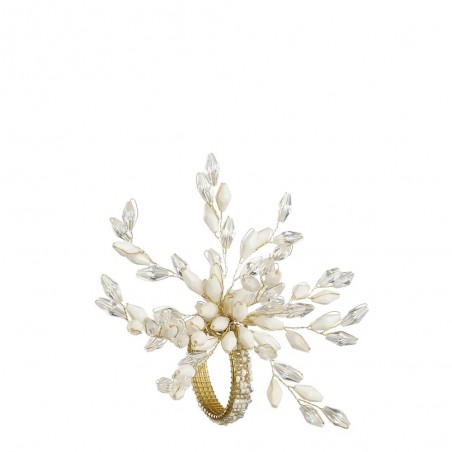 SERVILLETERO CRISTALES BLANCO 10CM