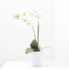 ORQUÍDEA ARTIFICIAL PHALAENOPSIS BLANCA 65CM MACETA