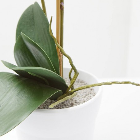 ORQUÍDEA ARTIFICIAL PHALAENOPSIS BLANCA 65CM MACETA