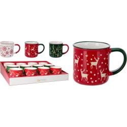 TAZA CON ESTAMPADOS NAVIDEÑOS