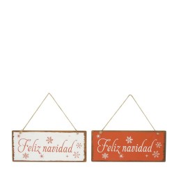 CARTEL FELIZ NAVIDAD COLGANTE 28X12X0.8CM
