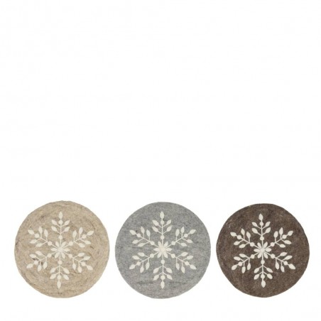 POSAVASOS BORDADO COPO NIEVE 38X38CM