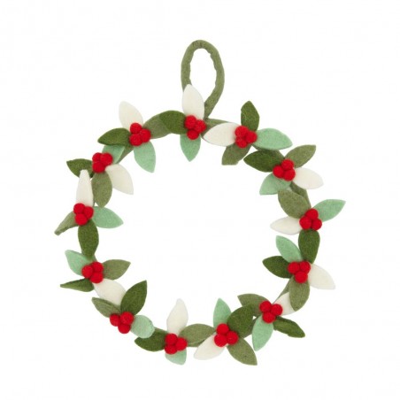 CORONA FELPA BERRIES 30X30CM