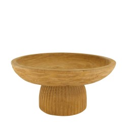 BOWL PAULOWNIA CON PIE 38X38X18CM