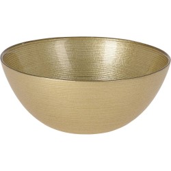 BOWL GLASS GOLD 15CM