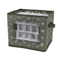 CAJA GUARDA ADORNOS XMAS VERDE L41-W31-H32CM