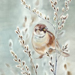 SERVILLETA COCKTAIL WINTER MELODY BLUE GREEN