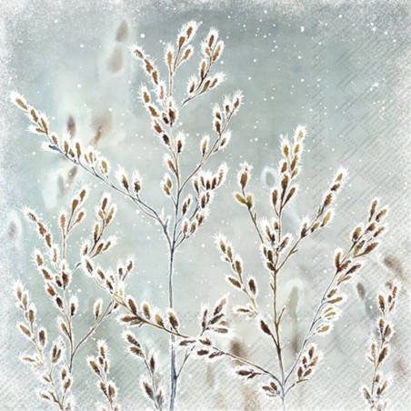SERVILLETA COCKTAIL WINTER MELODY BLUE GREEN