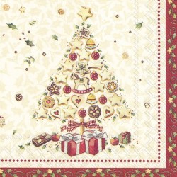 SERVILLETAS LUNCH CHRISTMAS BAKERY TREE (V&B)
