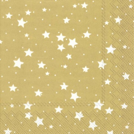 SERVILLETAS LUNCH STELLA DI NATALE GOLD