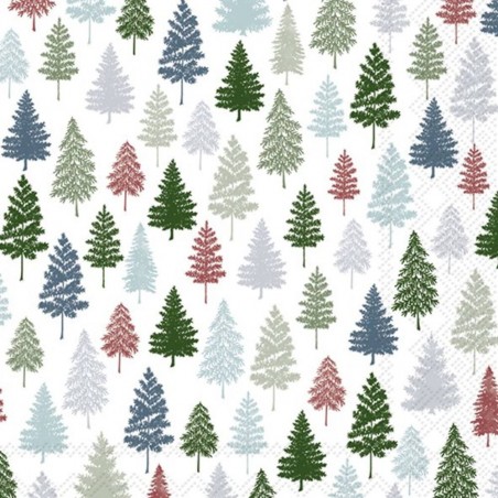 SERVILLETAS LUNCH NORDIC FOREST BLUE GREEN