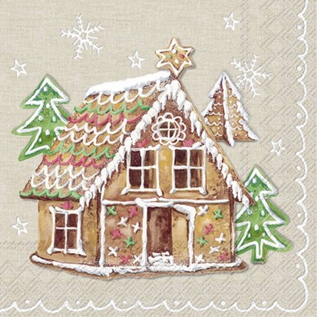 SERVILLETAS LUNCH GINGERBREAD VALLEY CREAM