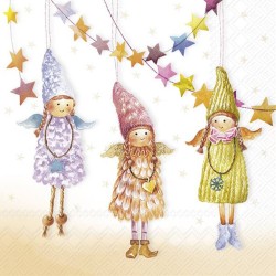 SERVILLETAS LUNCH HANDMADE DOLLS APRICOT