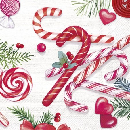 SERVILLETAS LUNCH CANDY CANES