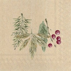 WINTER CHERISH GREEN RED SERVILLETA