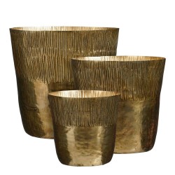 MACETERO METAL DORADO