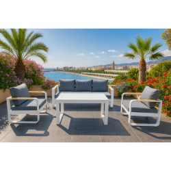 COMEDOR ACAPULCO BLANCO 4 PIEZAS