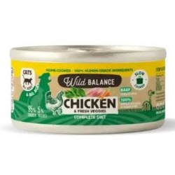 LATA POLLO PARA GATO 120GR WILDBALANCE