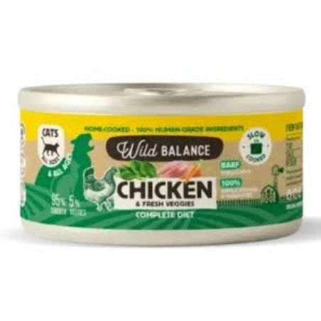 LATA POLLO PARA GATO 120GR WILDBALANCE