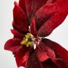 FLOR DE PASCUA ARTIFICIAL EN CLIP BURDEOS 25CM