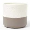 MACETERO URIEL BEIGE/TAUPE 17X16CM
