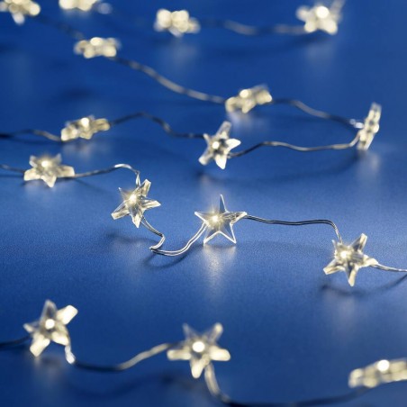GUIRNALDA 60MLED  ESTRELLAS BLANCO CALIDO