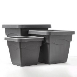 MACETA CUADRADA DAY ANTRACITA