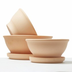 MACETA BOWL BARRO BLANCO