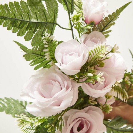 RAMO ARTIFICIAL ROSAS PALMA 45CM