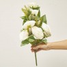 RAMO PEONIAS ARTIFICIALES BLANCO