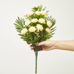 RAMO ARTIFICIAL ROSAS AMARILLO PALMA 59CM