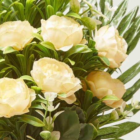 RAMO ARTIFICIAL ROSAS AMARILLO PALMA 59CM