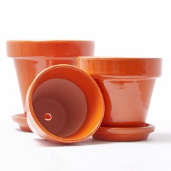 MACETA BARRO MACETA STANDARD NARANJA