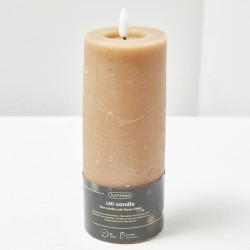 VELA LED MARRÓN 7X19 CM