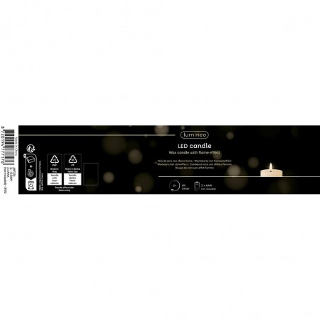 VELA LED MARRÓN 7X19 CM