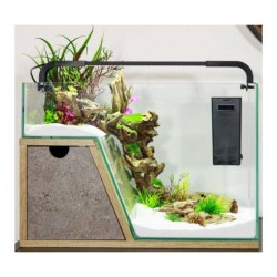 NANO ACUARIO MAYA 20L MADERA/GRIS