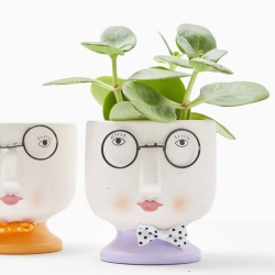 MACETERO CARITA C/GAFAS D10.3XH10.8CM