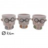 MACETERO CARITA C/GAFAS D8.6XH8.8CM