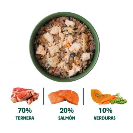 COMIDA COCINADA DE SALMÓN Y TERNERA PARA PERRO 1.3KG WILD BALANCE