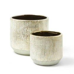 MACETERO MÓNACO GRIS-ORO