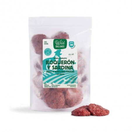 MENÚ BARF BOQUERÓN Y SARDINA GATO 1KG WILD BALANCE