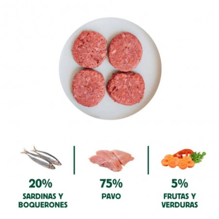 MENÚ BARF BOQUERÓN Y SARDINA GATO 1KG WILD BALANCE